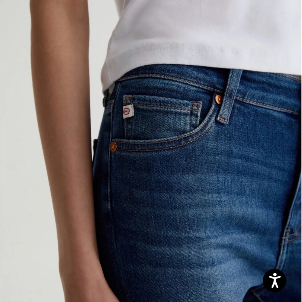 AG-ed denim Adriano Goldschmied jeans womens straight leg High Rise 27R - Picture 3 of 11